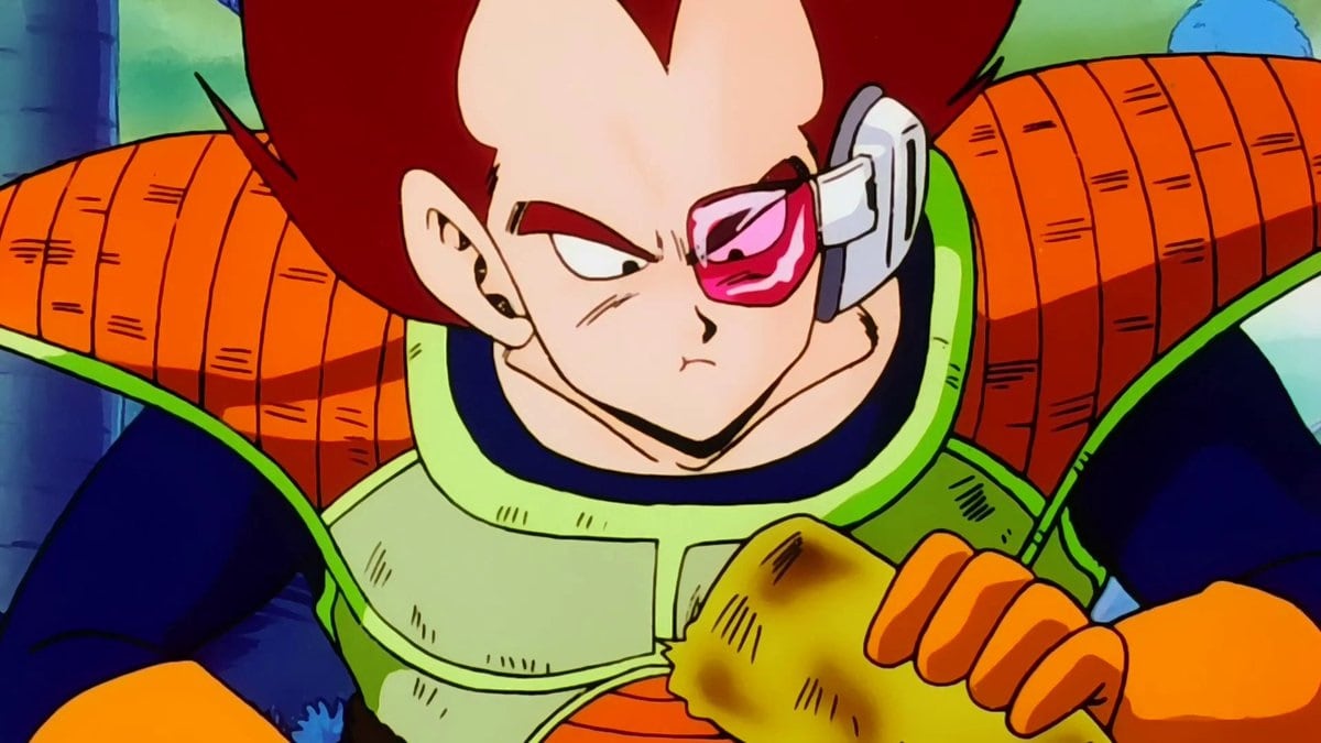 Vegeta con el cabello rojo. Toei Animation
