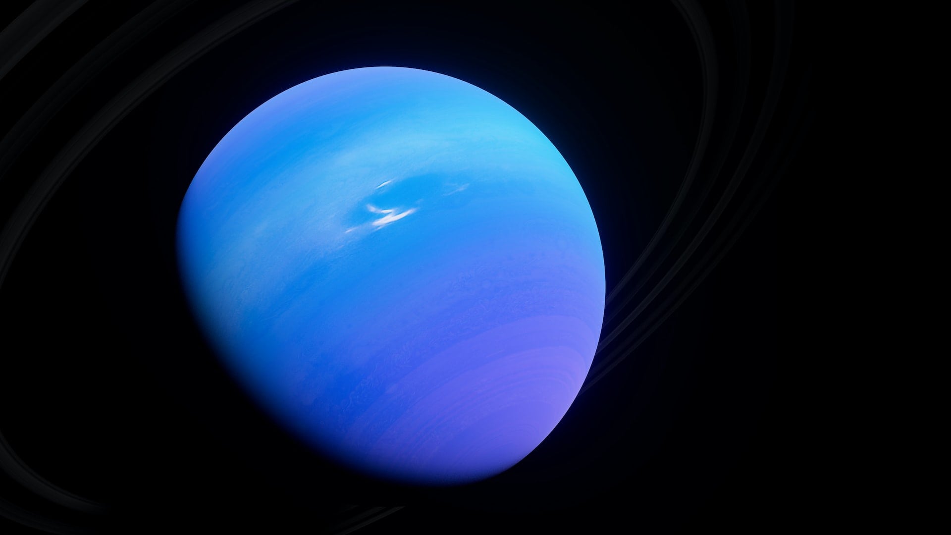 Representación digital de Urano y su órbita