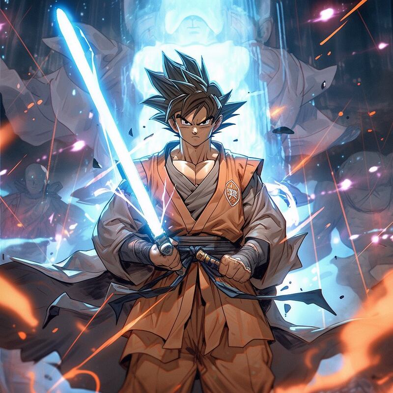 Goku como Caballero Jedi. @SenpaiCrusade