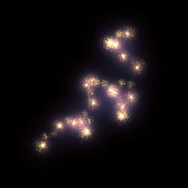 Representación de la Gran Muralla Hércules-Corona Boreal