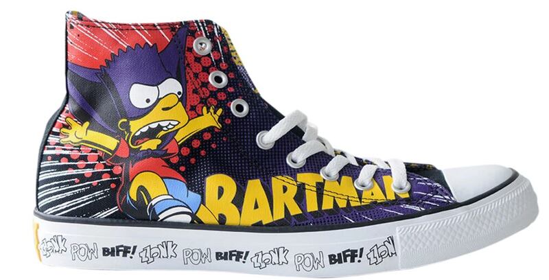 Zapatillas de Converse sobre Los Simpson.