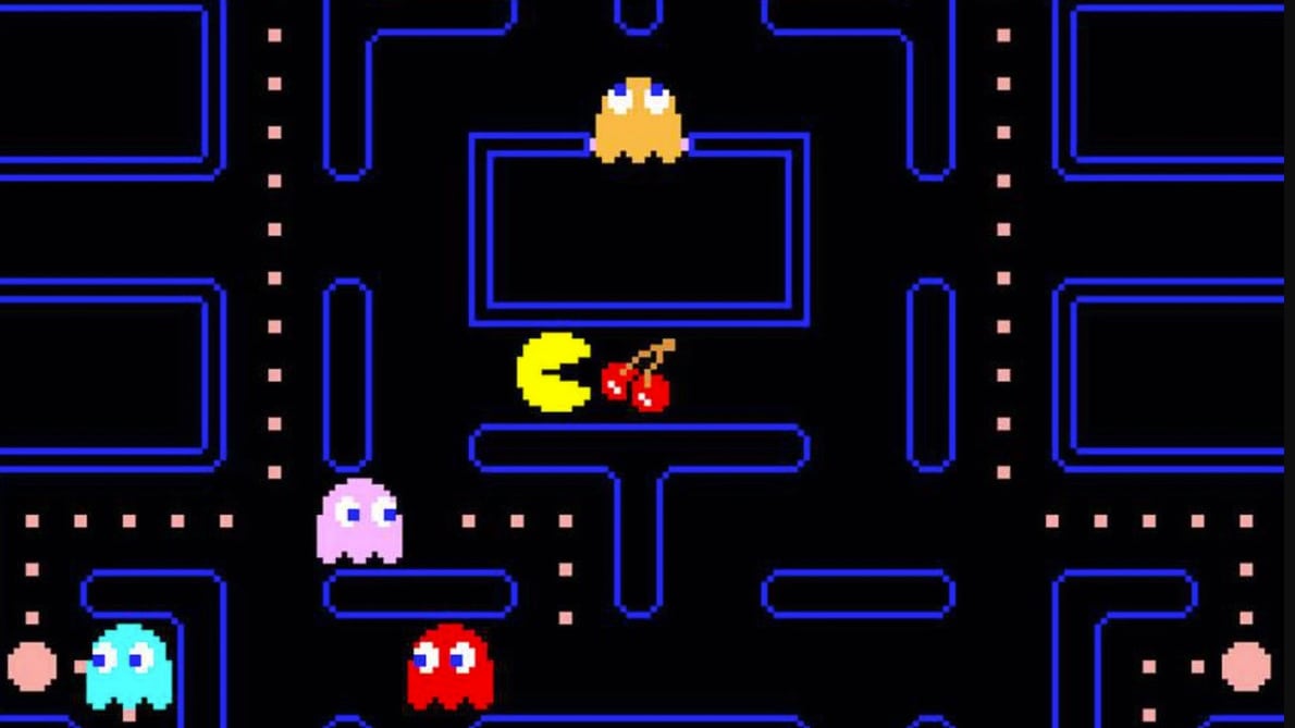 Captura del videojuego Pac-Man.