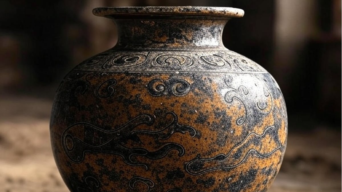 Vasija de cerámica milenaria - imagen ilustrativa hecha por la IA