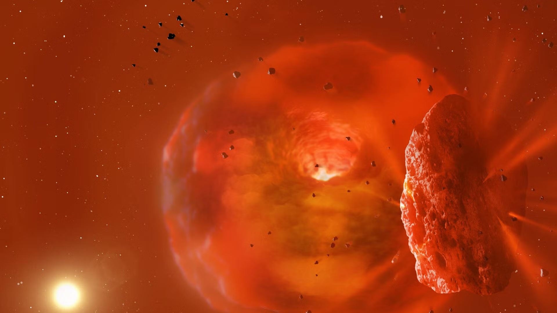 Científicos académicos revelan su investigación en torno a la colisión de dos planetas gigantes de hielo que fue retratada por la NASA.