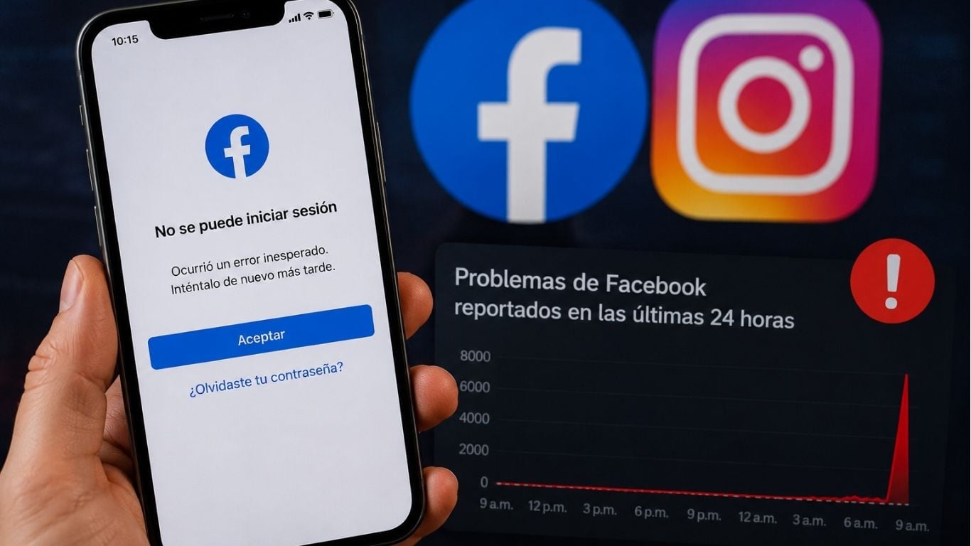 Usuarios reportan caída de Meta este viernes