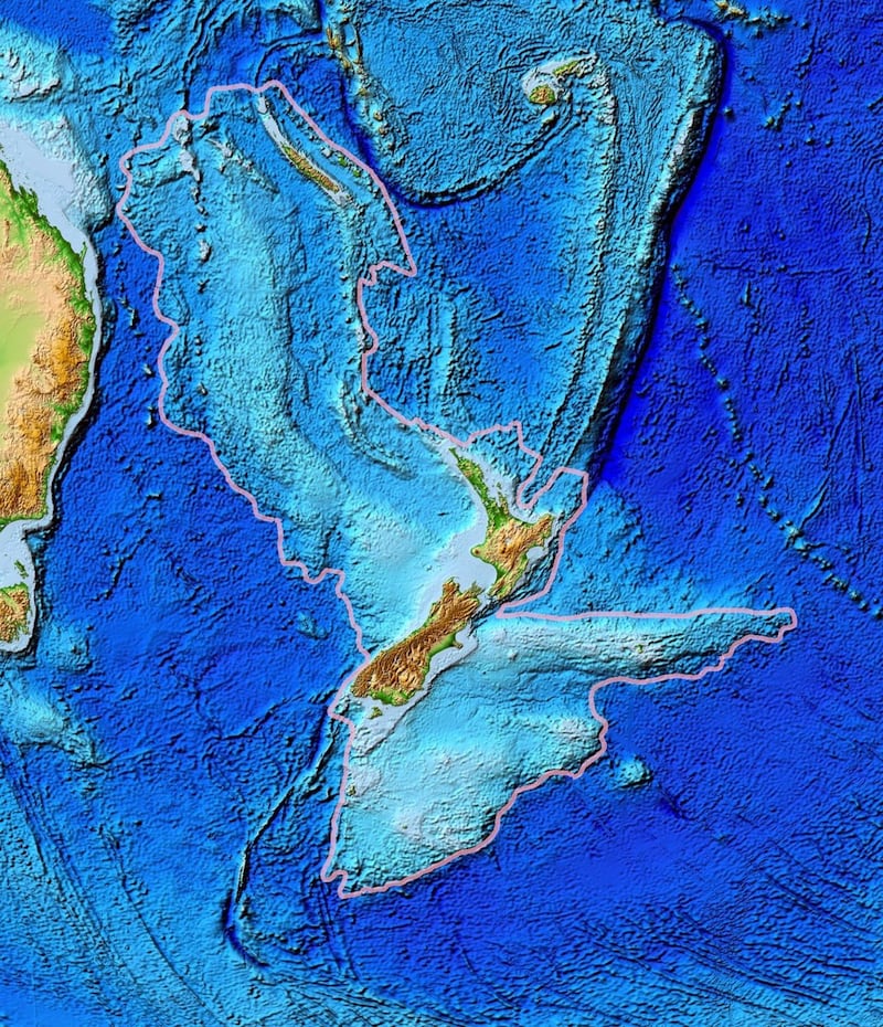 Esto sería la actual zona de Oceanía con Zelandia