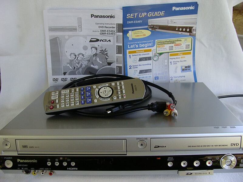 VHS y DVD de Panasonic