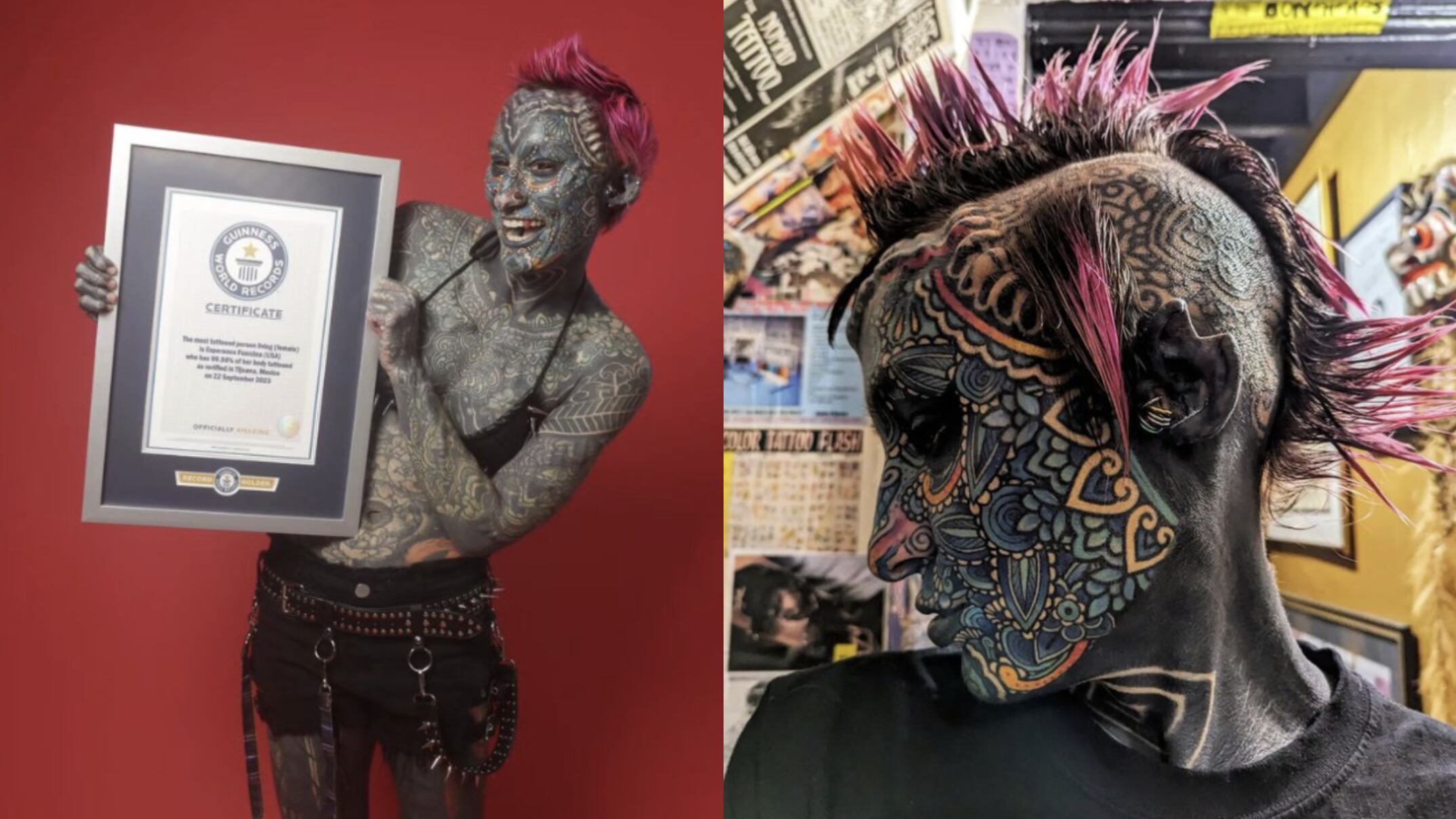 La mujer logró el récord Guinness