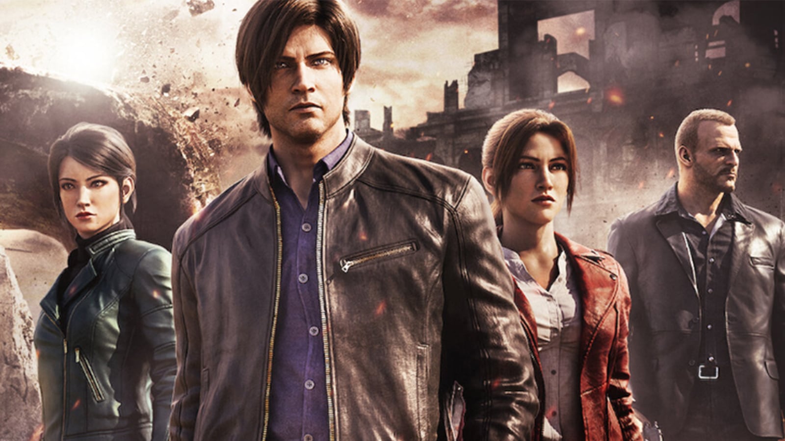 Personajes principales de 'Resident Evil' en el poster oficial de la serie.