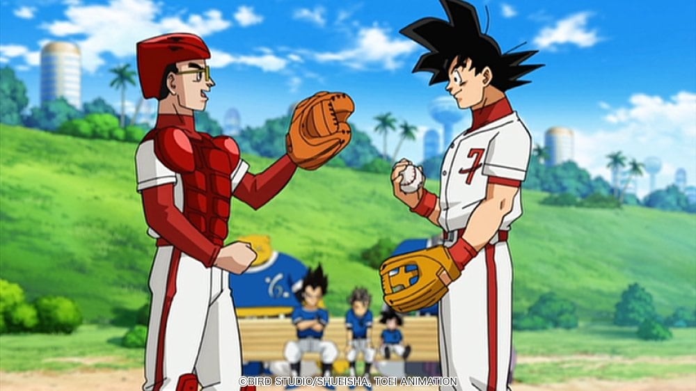 Gohan y Goku béisbol