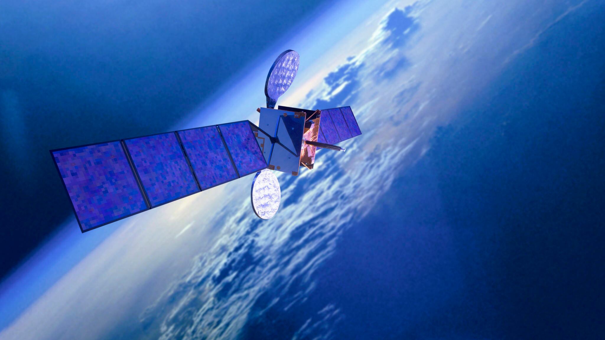 Imagen genérica de un satélite sobre la Tierra.