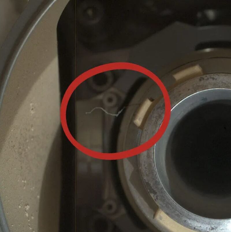 Portabrocas del róver Perseverance.