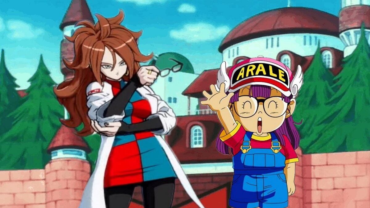 Arale y Androide 21. Composición Alberto Sandoval