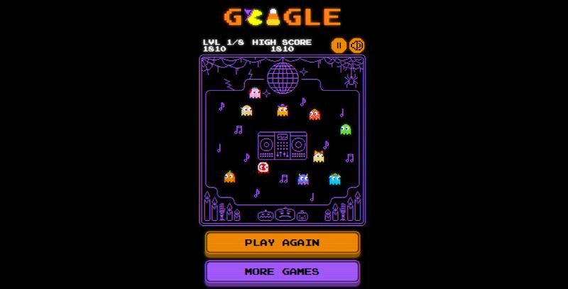 Google Celebra el 45 Aniversario de PAC-MAN con un Doodle Especial de  Halloween – FayerWayer