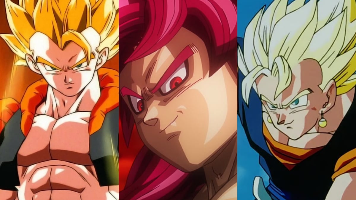 Gogeta, Goku en Super Saiyajin 4 y Vegito - Dragon Ball