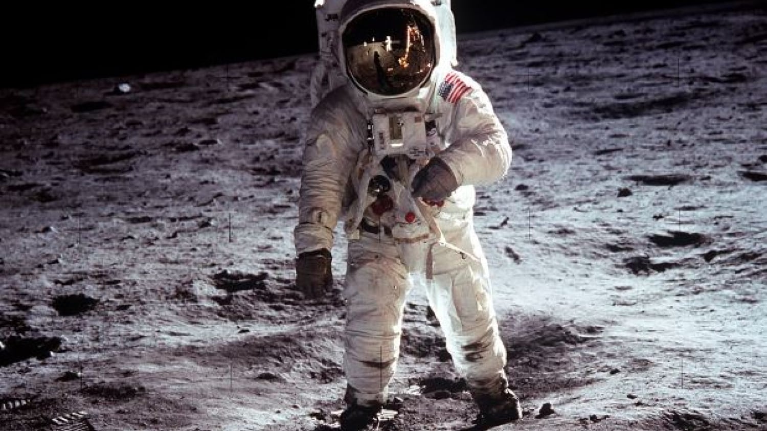 Buzz Aldrin durante su viaje en la Luna, en 1969.