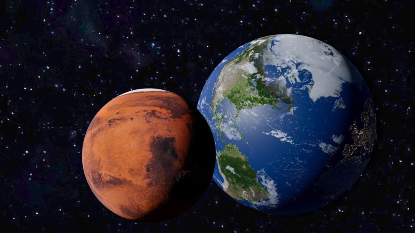 Marte y la Tierra