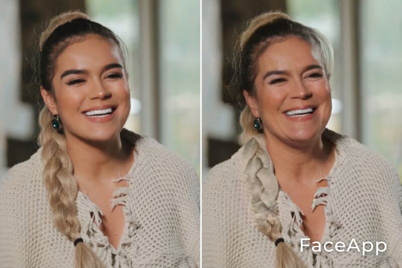 Karol G con FaceApp