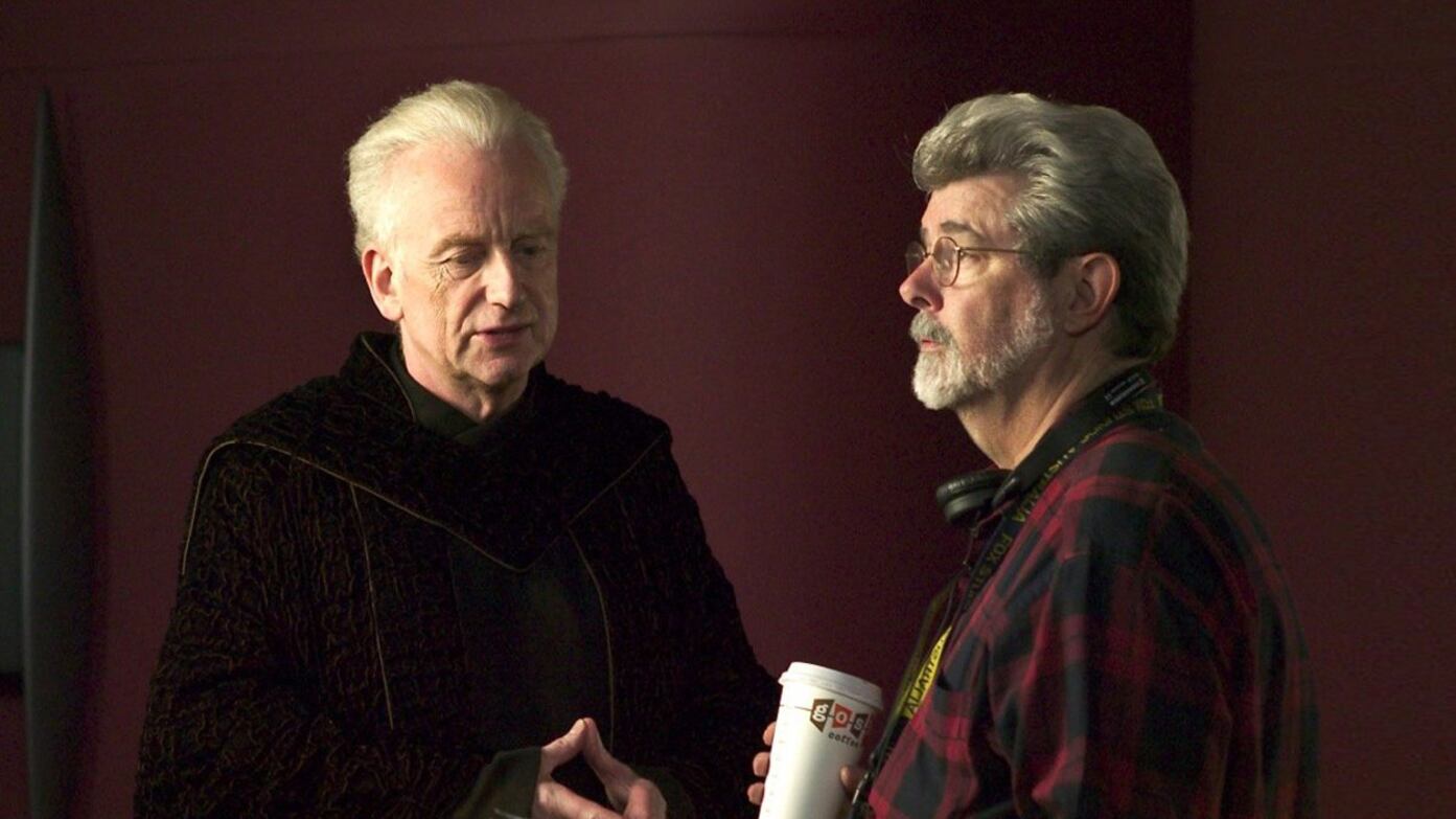 Ian McDiarmid y George Lucas