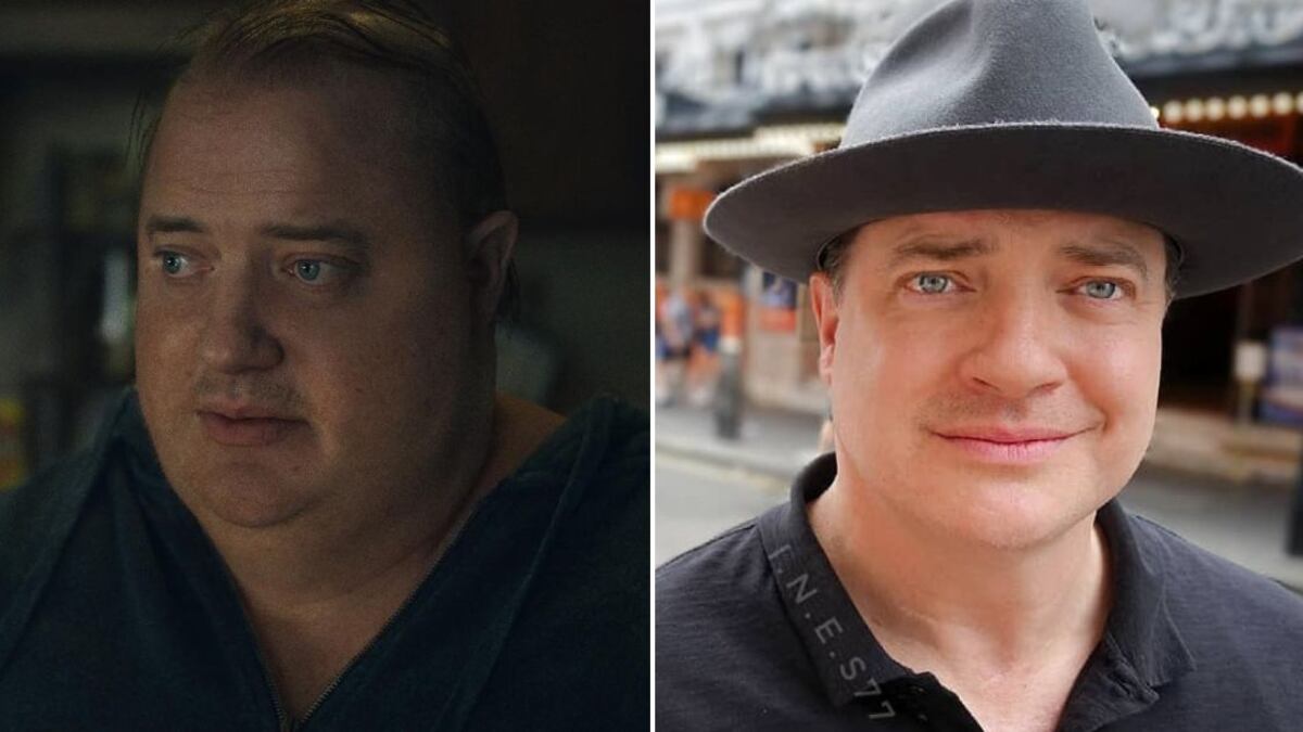 Brendan Fraser se transformó en Charlie con maquillaje y prótesis