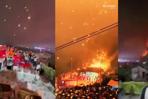 Caos tecnológico en China: Fallo masivo de drones transforma show pirotécnico en una “lluvia de fuego”