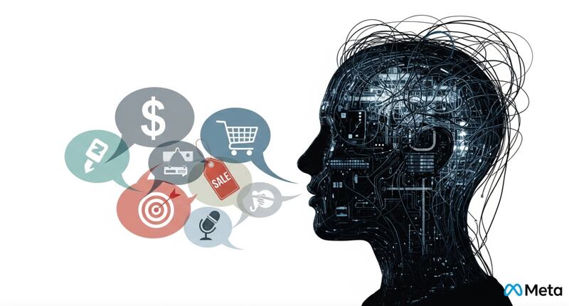 Conversaciones con Meta ahora alimentarán publicidad dirigida - Generado con Whisk/FW