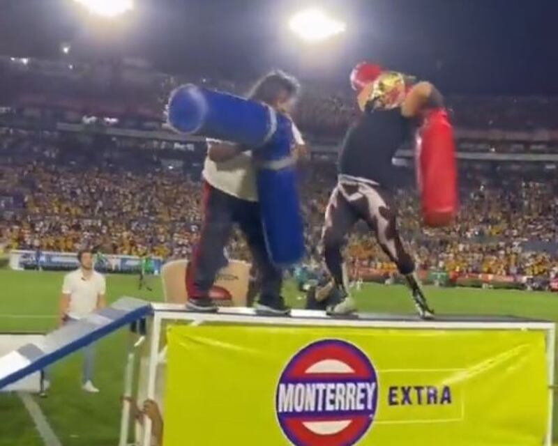 El aficionado contra el luchador