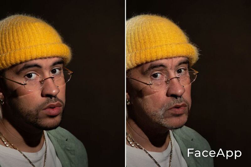 Bad Bunny con FaceApp