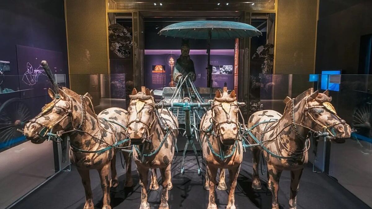 Carruaje emperador China excavaciones Museo del Mausoleo