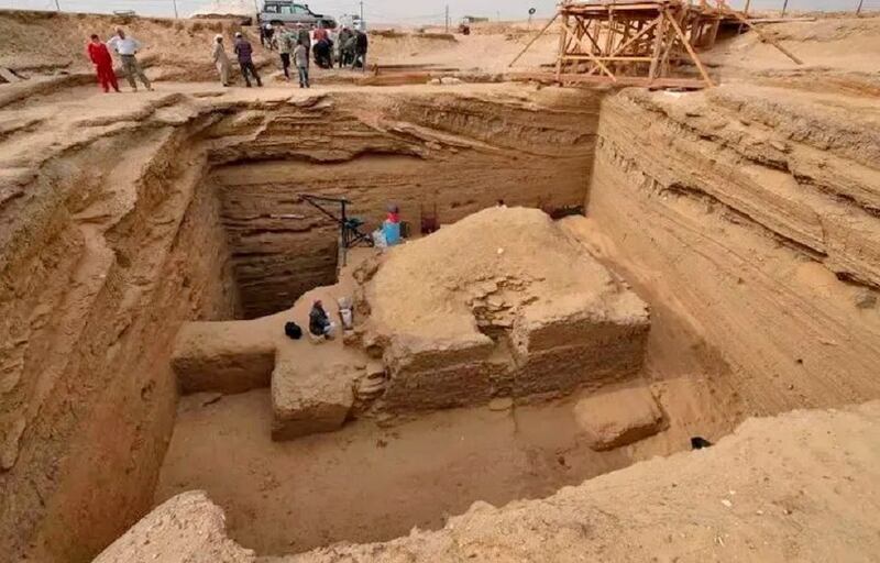 El sitio del hallazgo del general del Antiguo Egipcio.