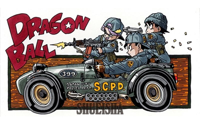 Archivo de Akira Toriyama 24 DE MARZO del 2025 - Gohan, Trunks y Goten como Gangster de los años 40