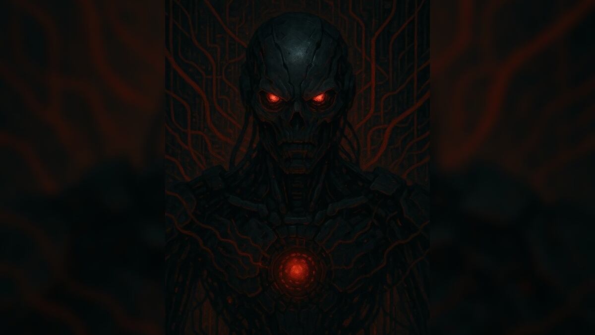 Representación de lo que sería una IA malvada hecha por el mismo ChatGPT