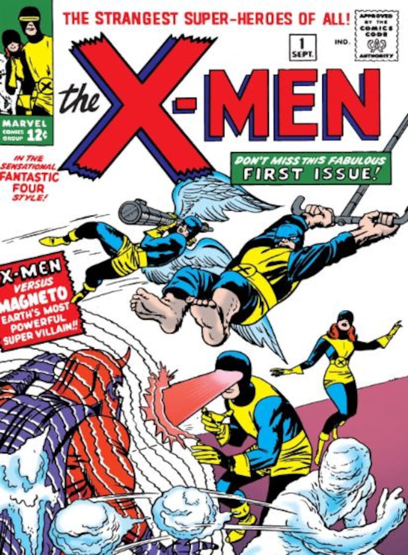 Portada de The X-Men #1, de Stan Lee y Jack Kirby, 1963.