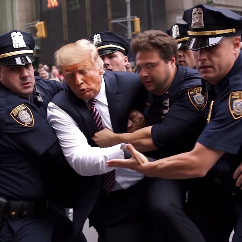 Donald Trump bajo arresto