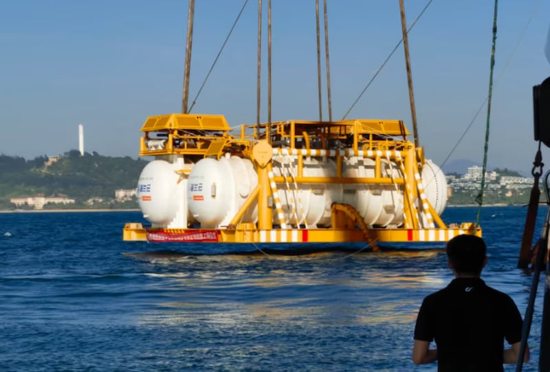 El centro de datos submarino de Shanghai Hailanyun Technology.