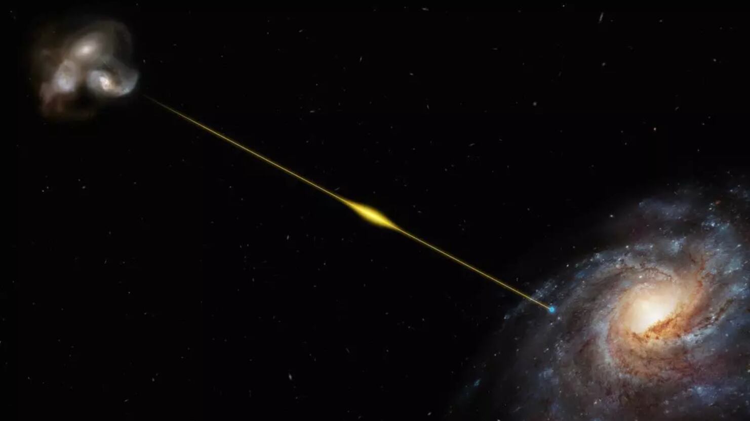 Estallido de ondas de radio a 8.000 millones de años luz