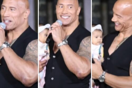 Dwayne Johnson mostró su lado más tierno con una bebé en México: “es el hombre perfecto”
