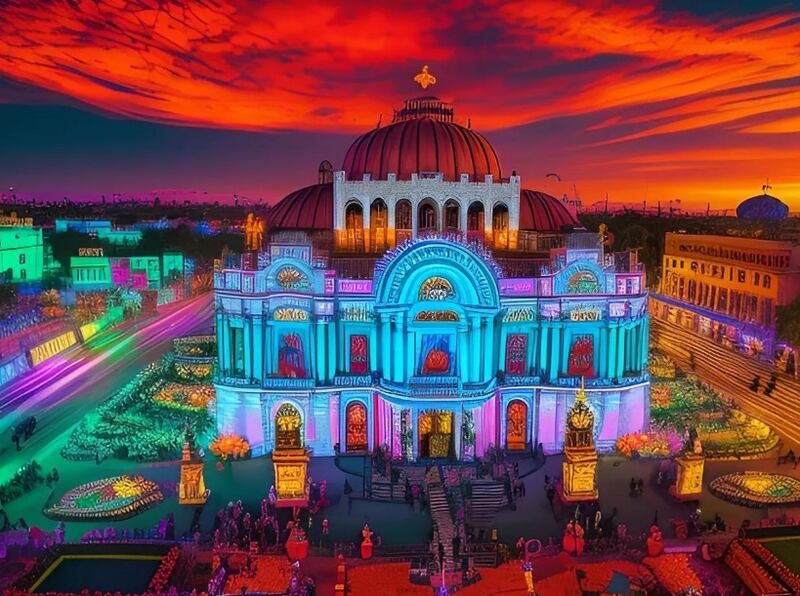 CDMX Día de Muertos IA Nostalgiatime 1999