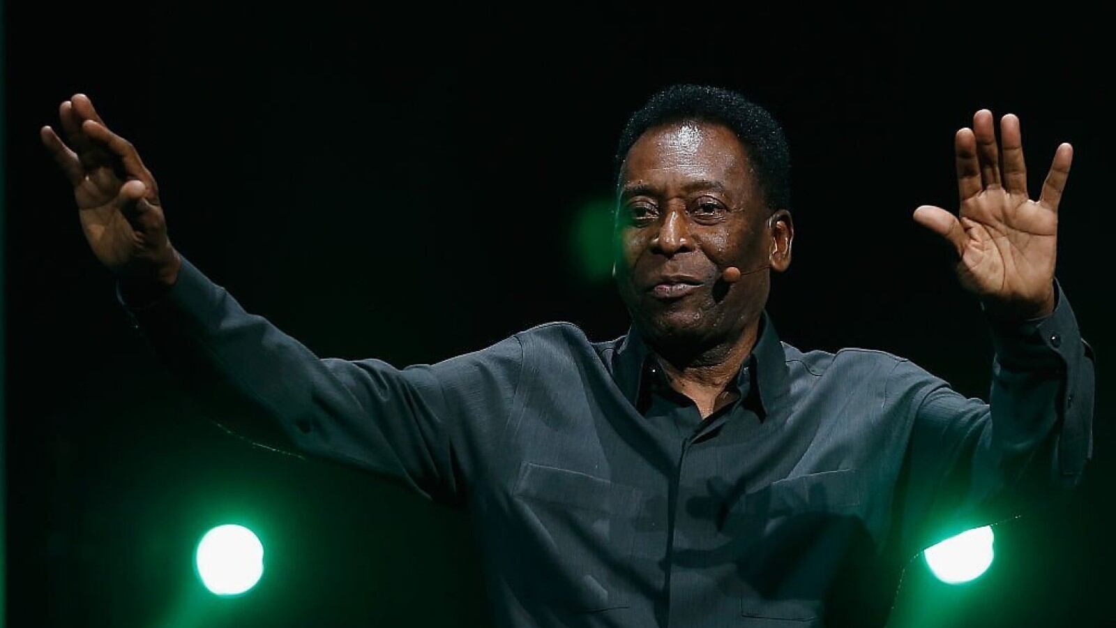 Pelé durante una presentación de EA Sports
