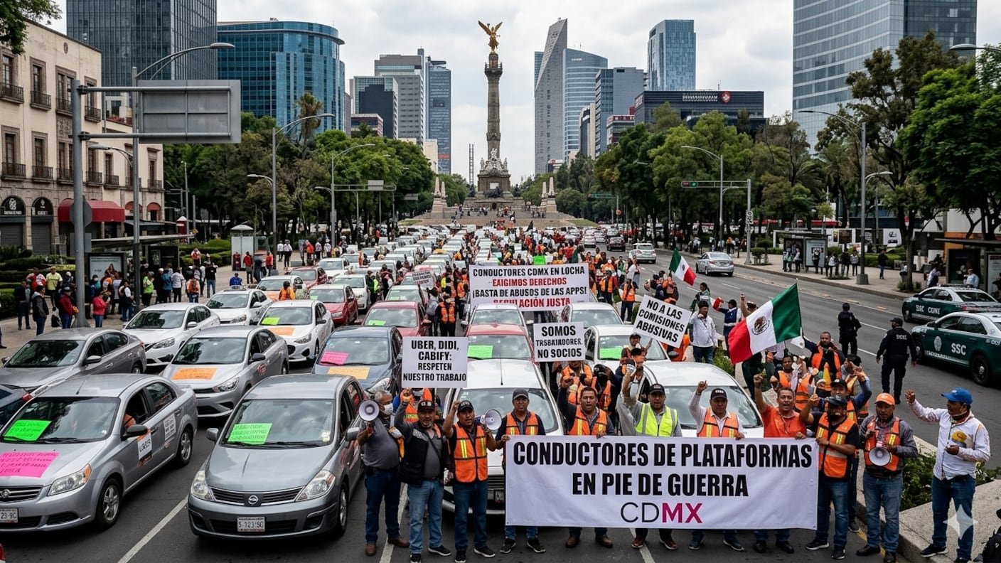 Protestas conductores de apps