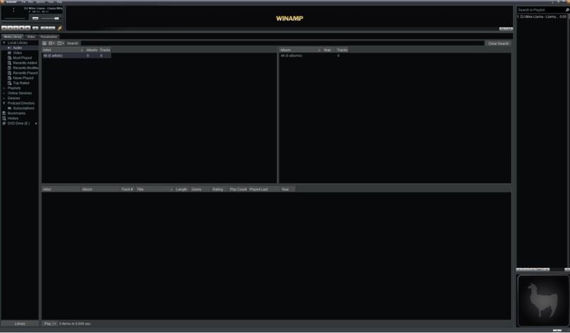Imagen actual de Winamp.