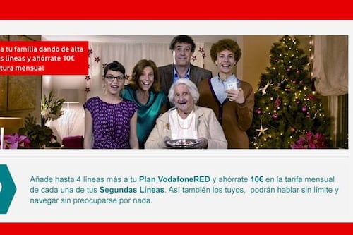 Vodafone RED conecta las líneas de tu familia por mucho menos dinero