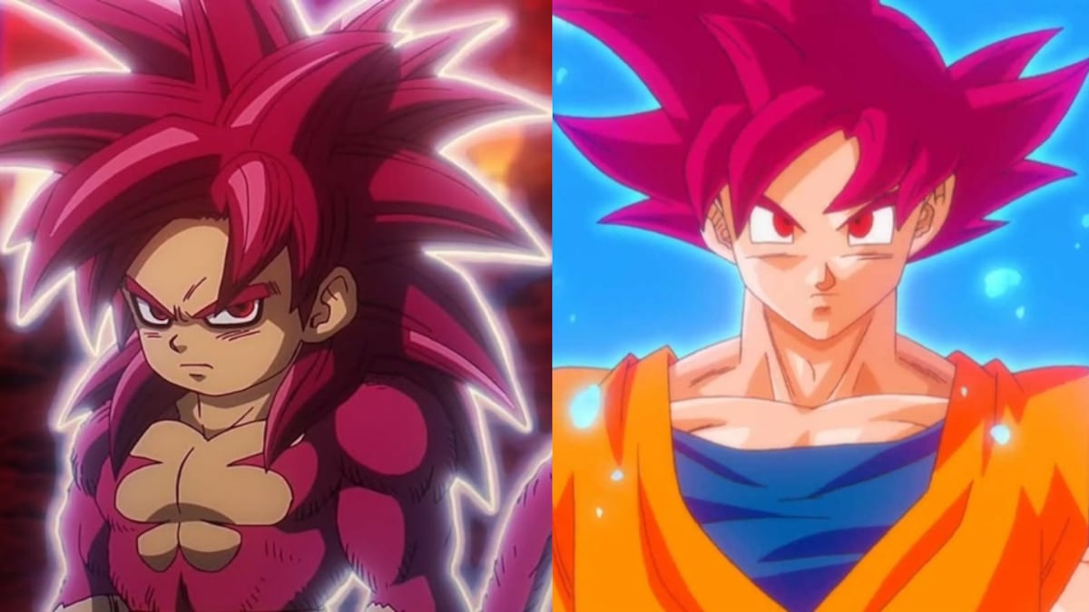 Goku Super Saiyajin 4 vs Goku Super Saiyajin God - Dragon Ball