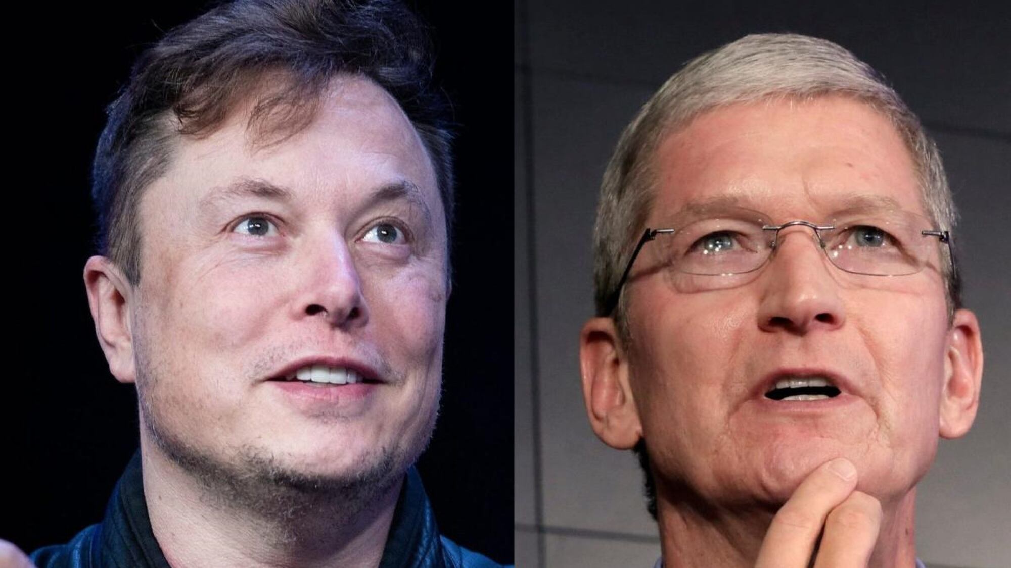 Elon Musk y Tim Cook