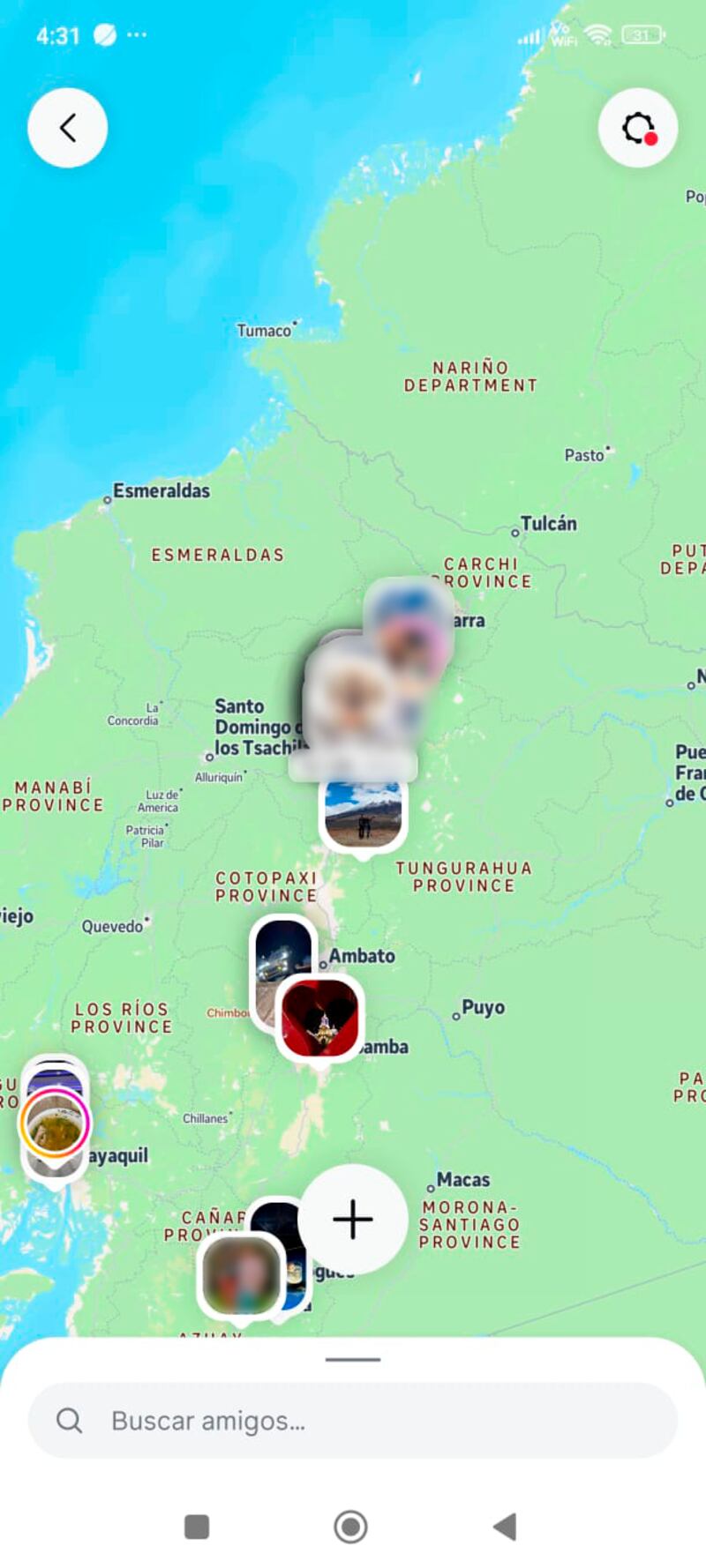 Mapa de amigos de Instagram