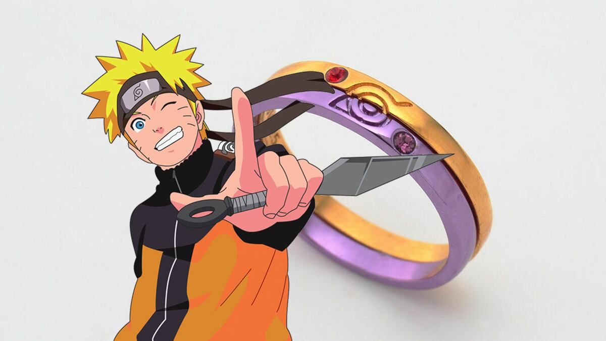 Cute Naruto x Hinata Rings es una pieza de joyería oficial con un par de anillos de boda donde con un diseño especial para los fans.