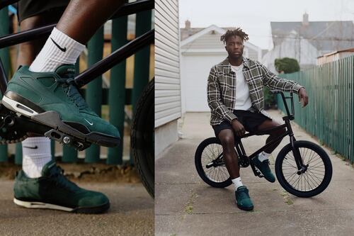 O atleta Nigel Sylvester colabora com a Air Jordan 4 para lançar esses tênis robóticos