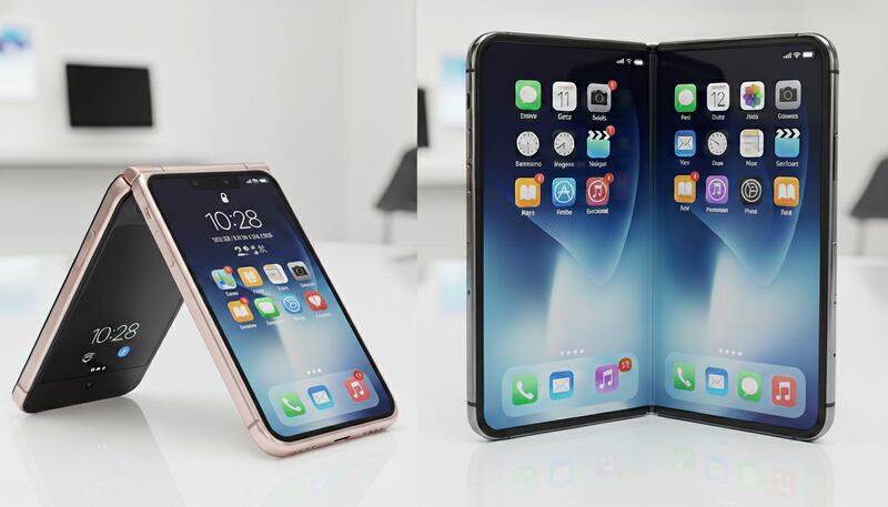 iPhone plegable, imagen co-creada con IA. - FW/Whisk