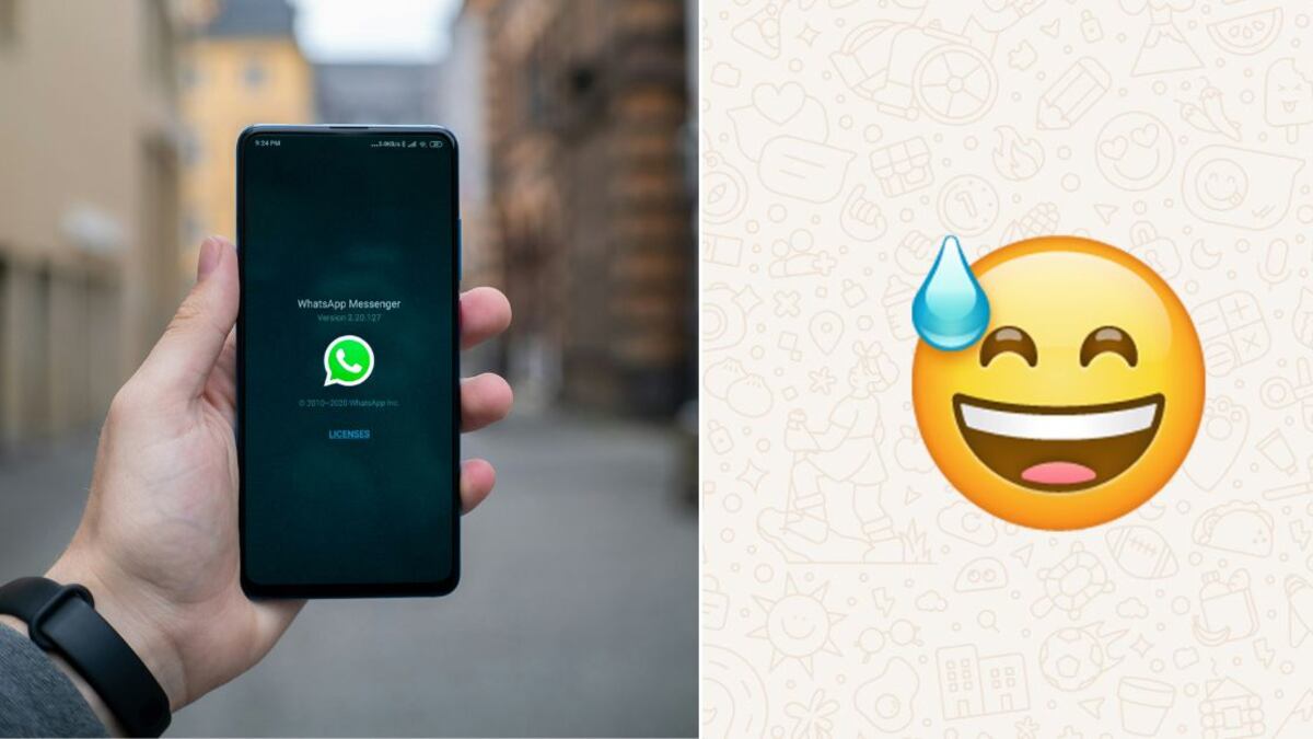 El emoji de carita amarilla riendo con una gota en la frente es uno de los más populares en WhatsApp