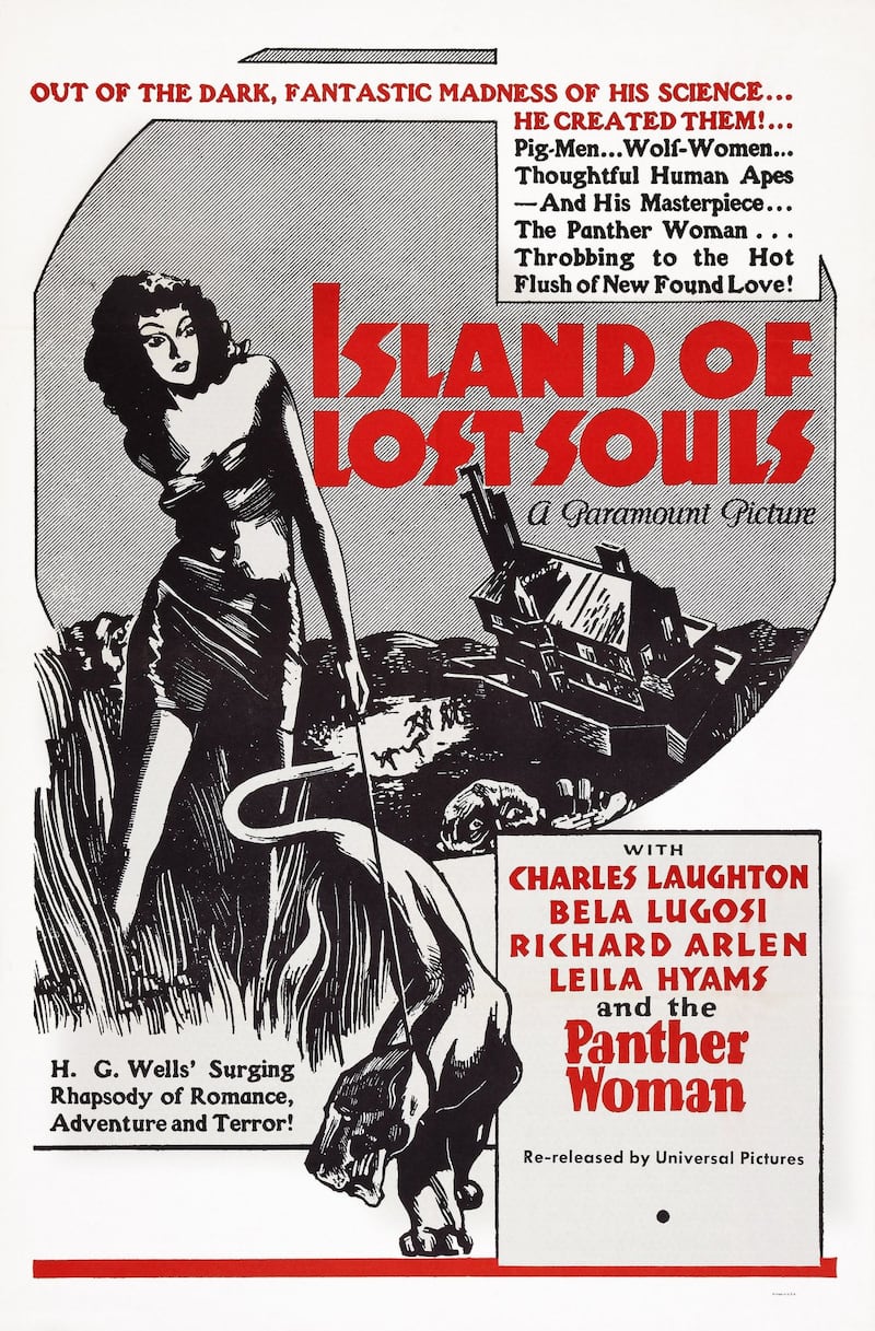 Island Of Lost Souls, basada en la Isla del doctor Moreau, de H.G. Wells.